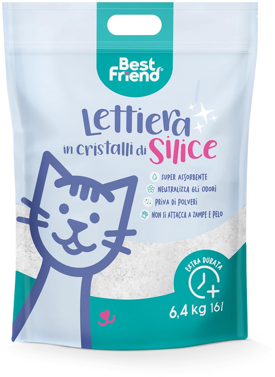 SnelShoppen - Kattenbakvulling met Kiezelzuur-Kristallen 16L - Stofvrije, Zachte en Super Absorberende Kattenbakzand voor Huiskatten - Maxi-Formaat vo