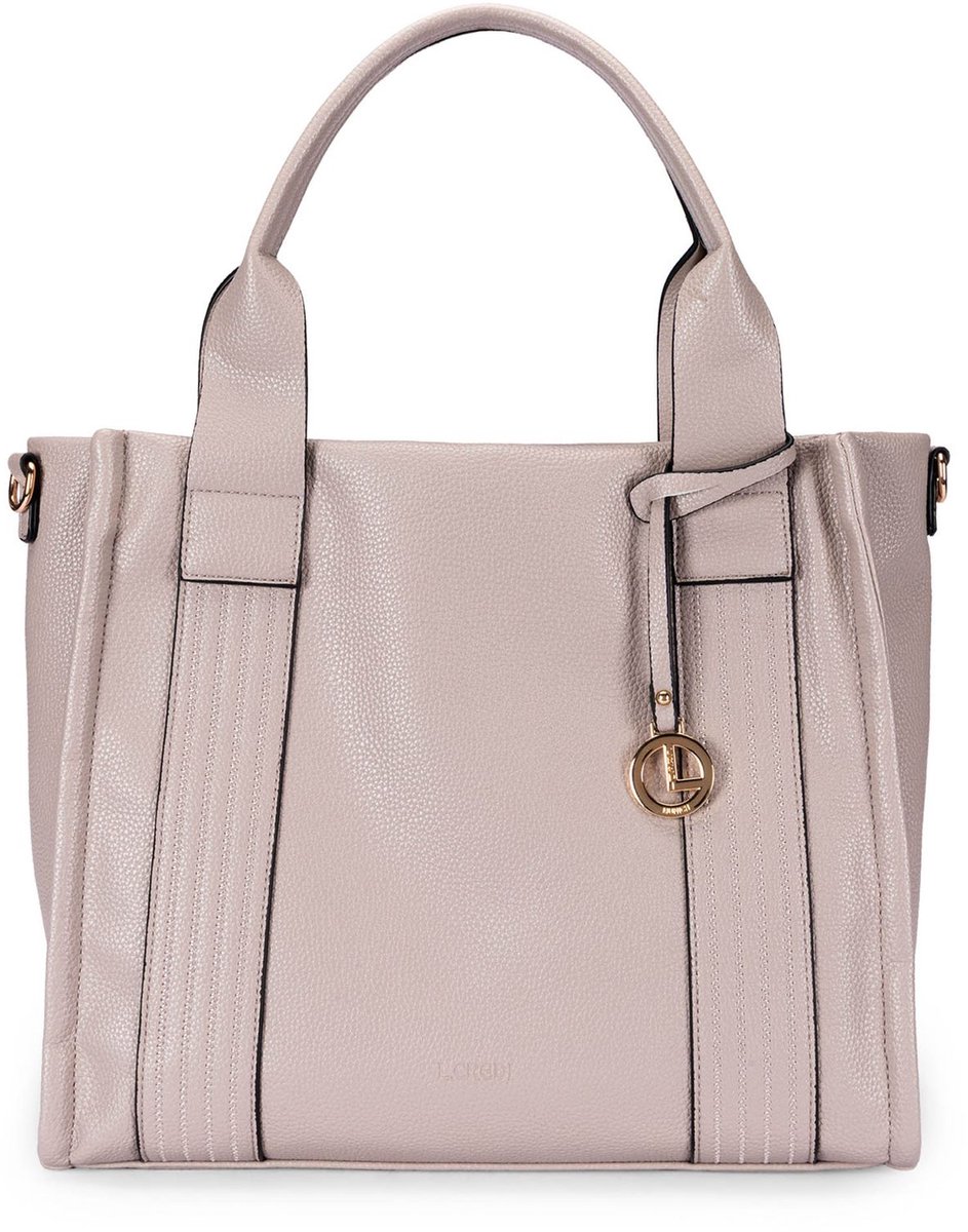 L.CREDI shopper schoudertas Santina Shopper Dusty Taupe