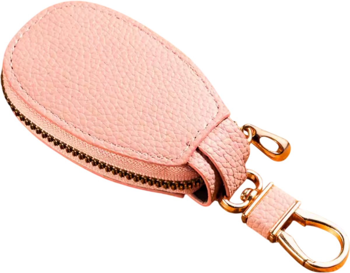 Sleuteletui Dames Heren – Compacte Sleuteletui met Grote Opbergruimte, Sleutelhouder Tas, Sleutel Organizer en Handige Sleutelhanger Opbergcase - Roze