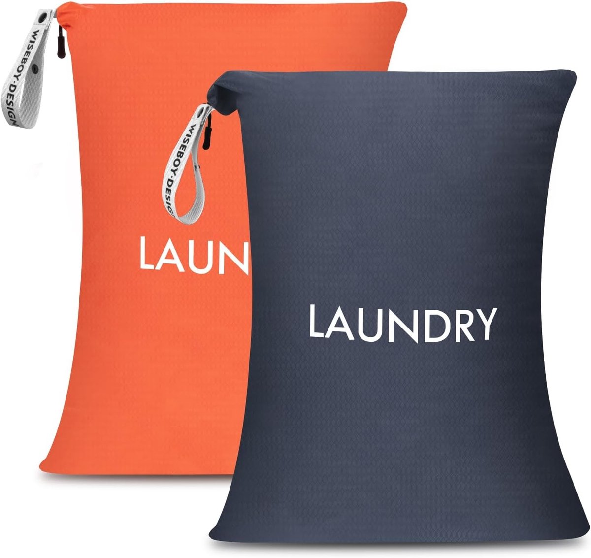 2 Pack Waszakken voor Vuil Wasgoed, Reis Waszak voor Kleding, Wasbare Nylon Nat en Droog Tas voor Zwemkleding en Sportoutfits