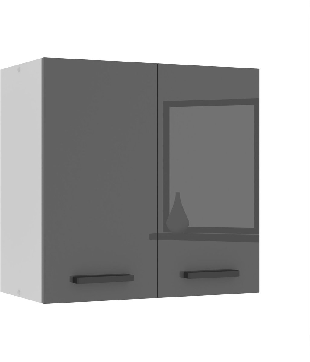 BELINI Hangkast SG2 60 cm met 2 Deuren - Zilver Hoogglans