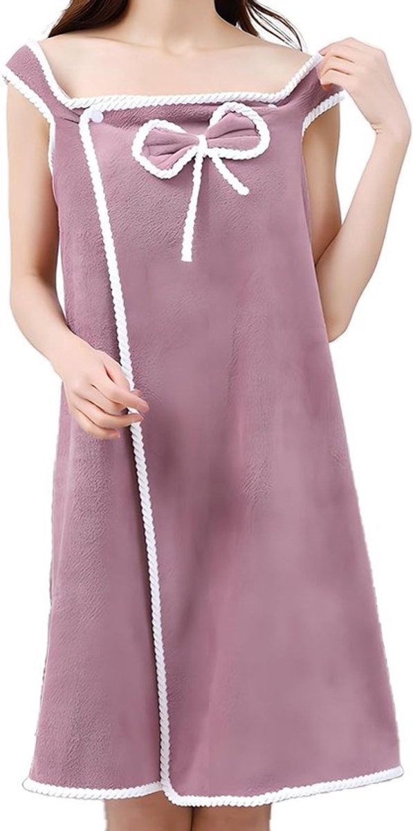 Dames Badjas met Zakjes - Absorberende Badhanddoek en Doucherok voor Sauna, Spa en Zwemmen, Ideaal voor Thuis en Strand