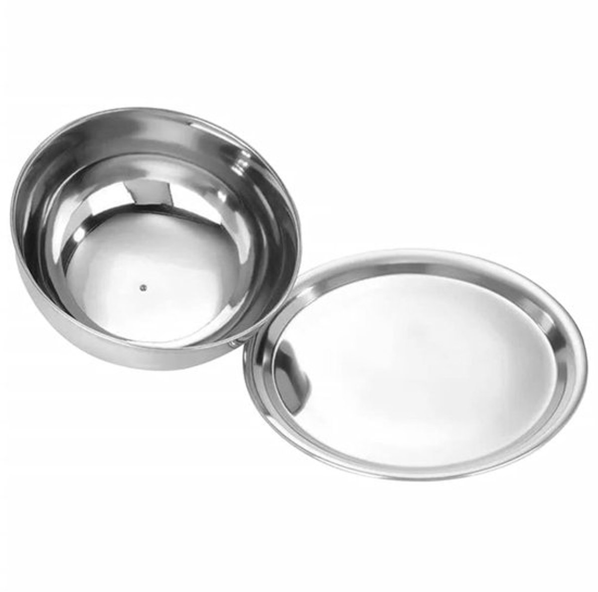 Decoratieve Borden - Roestvrij Staal - Bescherm je Maaltijden - Zilver - Kwalitatief Hoogwaardig - Perfect voor Thuis en Restaurant - 30,