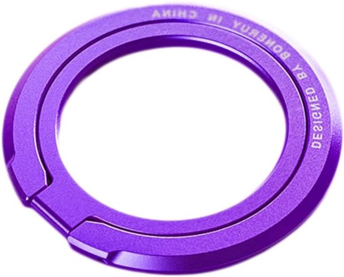 Verwijderbare Magnetische Telefoonring Houder voor MagSafe, Sterke Grip, Vingerhouder en Telefoonstandaard, Mobiele Telefoon Accessoire (Paars)