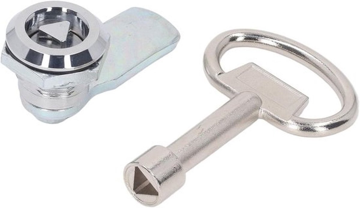 Kast Slot met Sleutel, Driehoekige Cilinder Ladeslot voor RV, Compartiment & Archiefkast - Cam Lock & Sleutelset