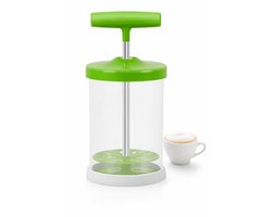 VHV - Handmatige Melkopschuimer - ABS Schuimer zonder Stroom - Groen voor Cappuccino, Koffie en Warme Dranken