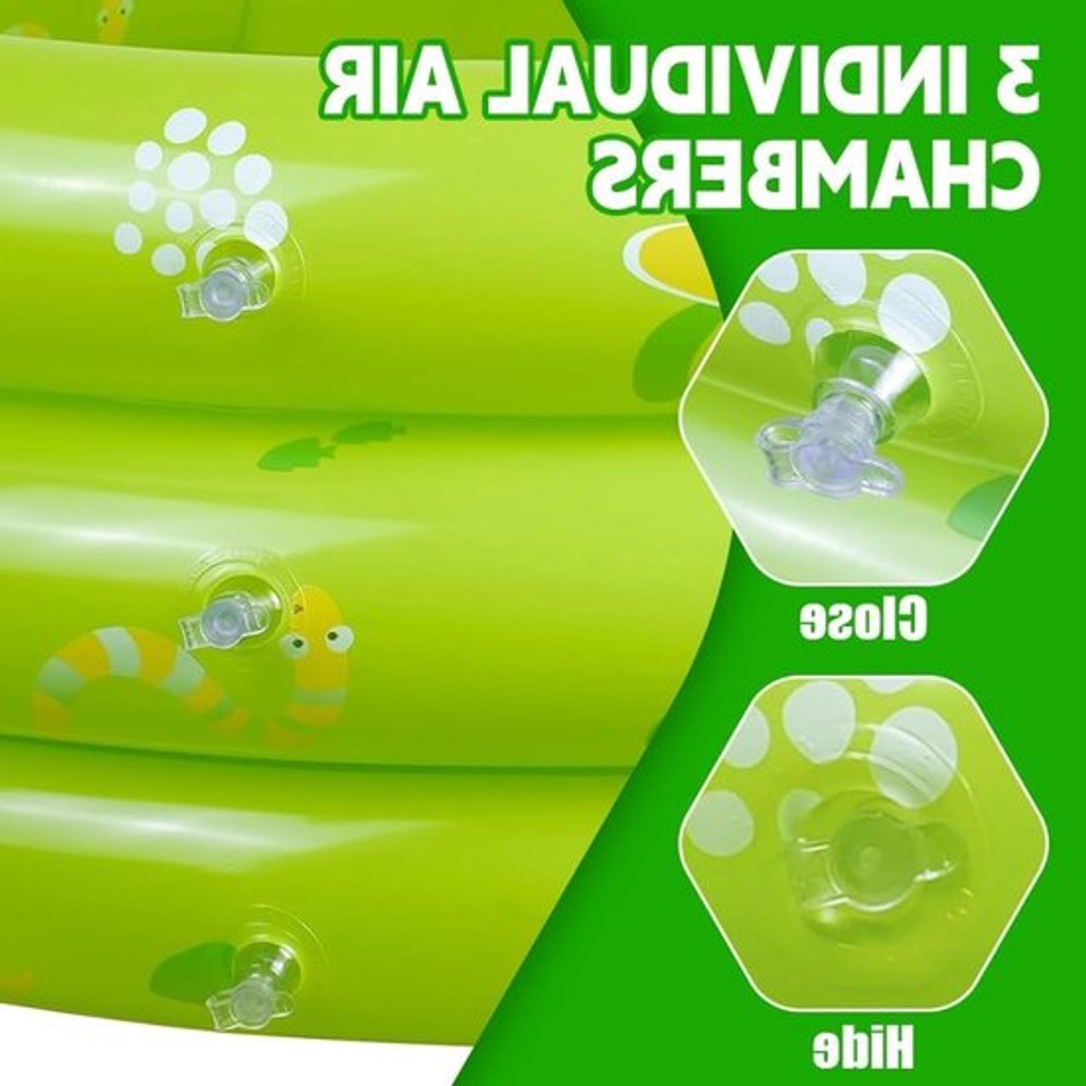 Opblaasbaar kinderbadje 85 x 30 cm - Perfect voor de zomer, veilig babyzwembad en 3-rings zwembad voor kinderen