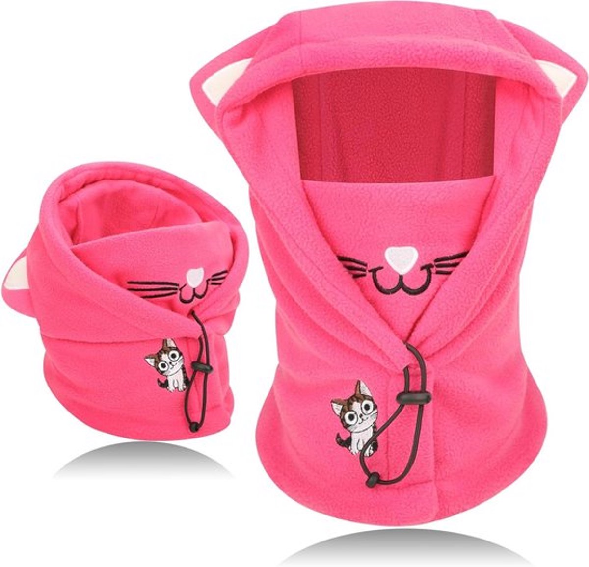 Thermische Fleece Balaclava voor Kinderen 4-12 Jaar - Multifunctionele Wintermasker, Winddichte Kap en Nekwarmer voor Skiën en Fietsen