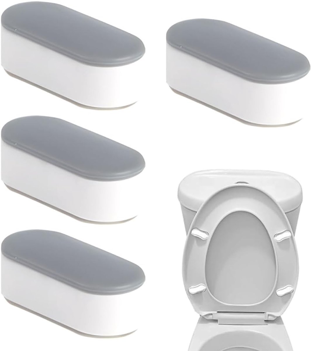 4 Stuks Universele Buffer Stickers voor WC-Bril, Reserve Schokdempers en Toiletdeksel Accessoires