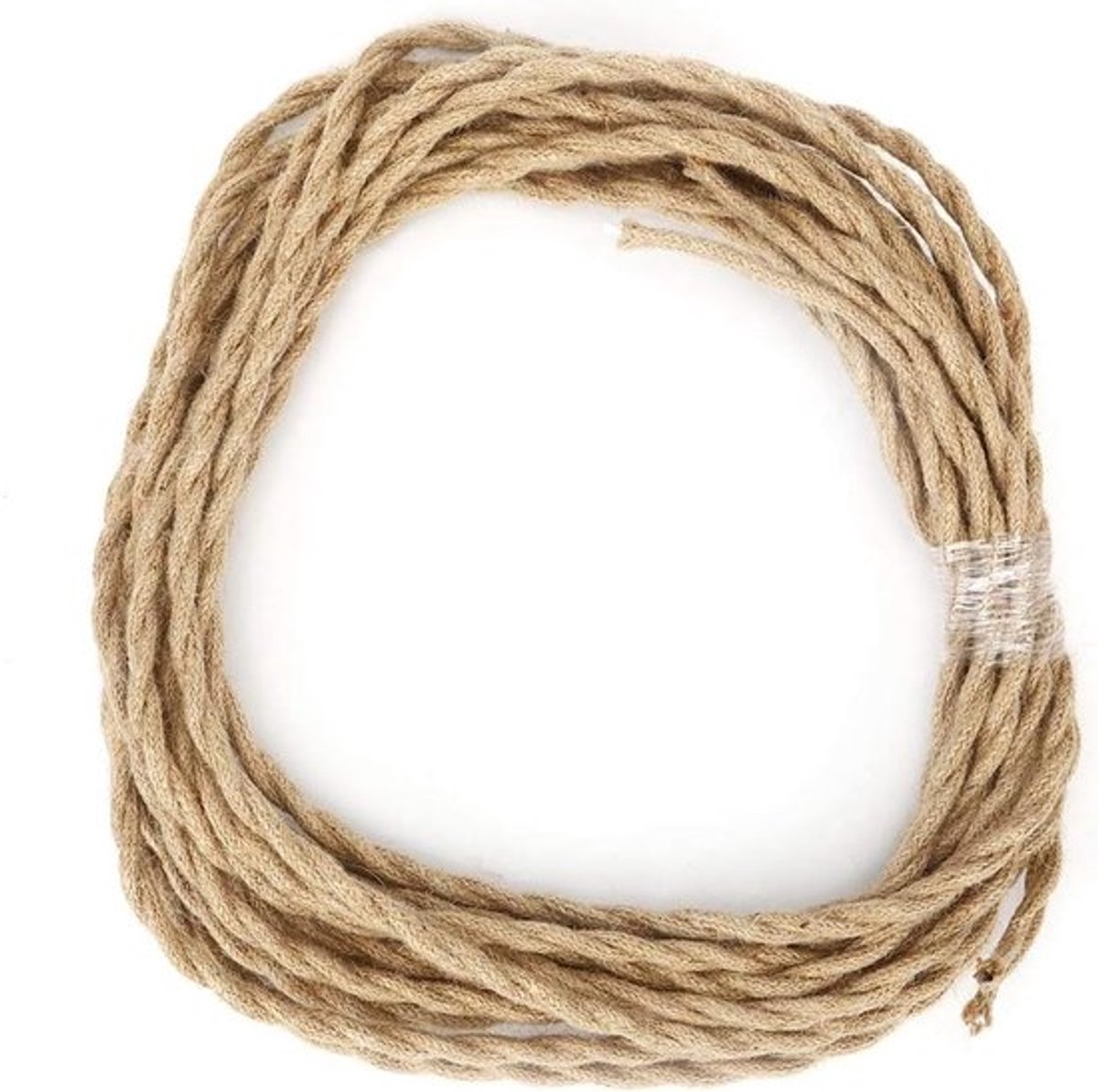 Vintage Jute Touw voor Elektrische Bedrading - 5 Meter DIY Accessoires voor Kroonluchters en Verlichting