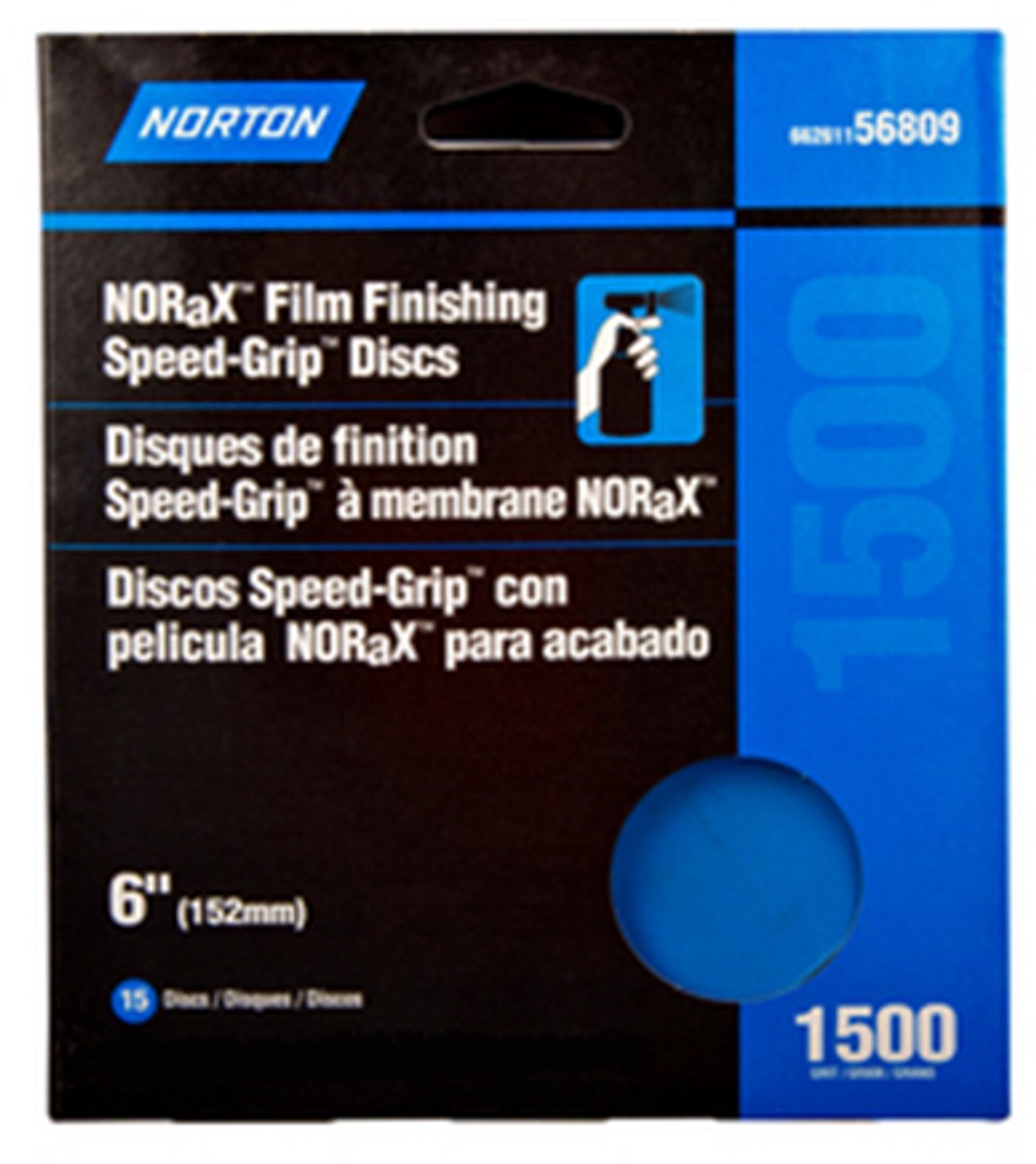 NORTON NORaX 15 Schuurschijven - 6" (152 mm) - 1500 Grit - Geschikt voor Automotive branche