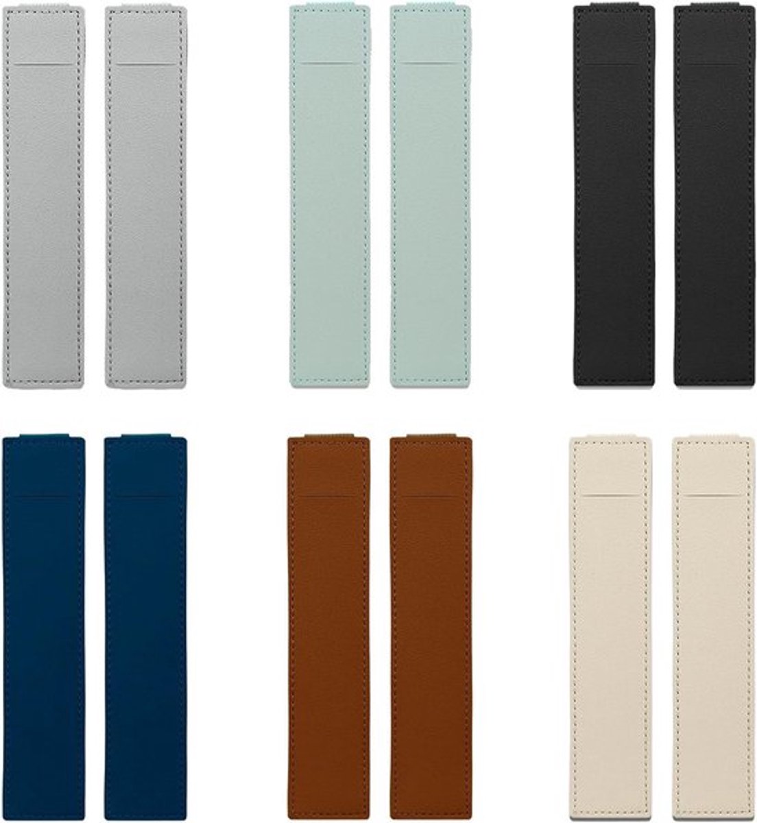 12 Stuks Penhouder voor Notitieboek, PU Leren Pennenzak, Verstelbare Elastische Pennenpouch, Ideaal voor Planner en Map