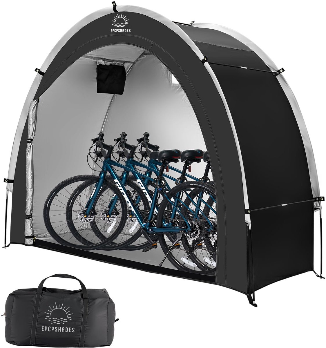 Thijox - Fietsenstalling Tentschuren voor Buiten, Waterdichte Anti-UV Fietsenstalling Tent met Stalen Frame en PE Bedekking, Ruime Fietsschuur voor Fi