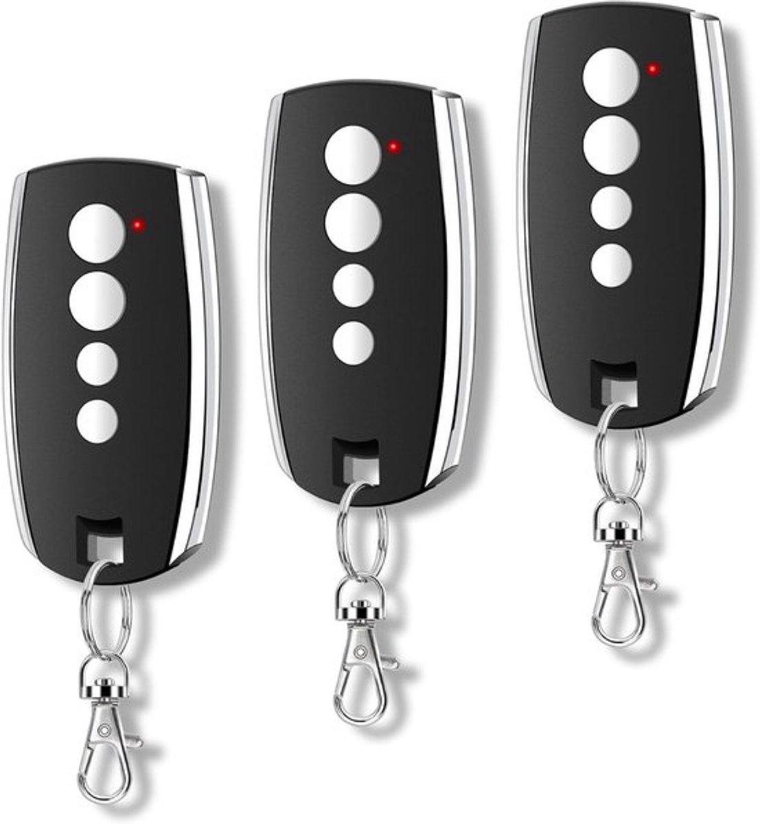 Vervangende Garagedeuropener met Handzender, 433.92MHz, 4 Kanalen, Rolling Code, 3 Stuks, Geschikt voor Diverse Modellen