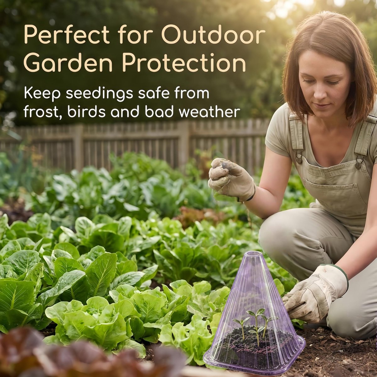 SnelShoppen - 30 Stuks Tuinplantenklokken met 60 Haringen - Herbruikbare Plastic Plantenafdekking - Broeikasbel Cloche voor Bescherming Tegen Vogels,