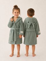L&G - %100 Katoen kinderbadjas – Badjas Kinderen – Kinderbadjas meisjes - Badjas Kinderen Meisjes - Badjas Meisjes - Badjas kind - Kinderbadjas - kinder badjas - Groen - 110/116 - 5-6 jaar