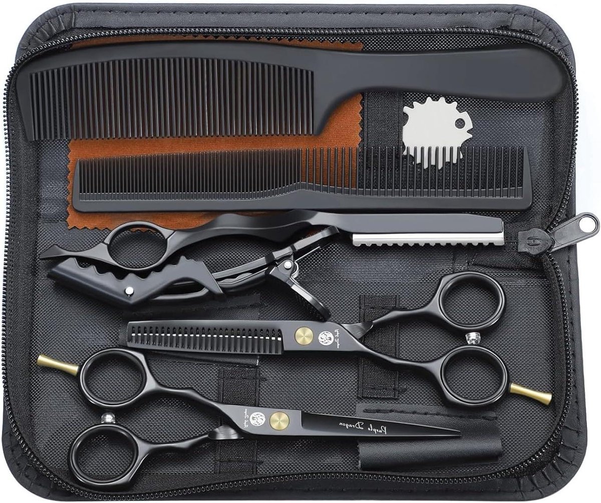 Kappersscharen Set - Haarknippers Professioneel - Haar Knippen - Japanse 440C Staal - 145 cm - Zwart