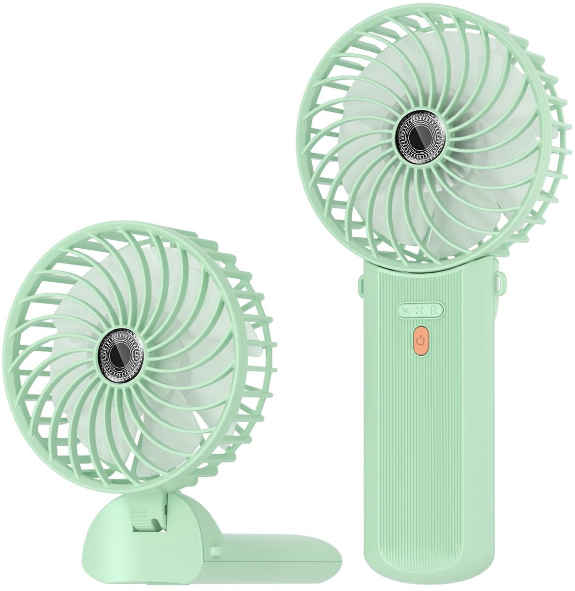 SnelShoppen - Mini Draagbare Ventilator, USB Oplaadbare Handventilator met 4 Snelheden, 5,5–16 Uur Werktijd, Opvouwbare Kleine Tafelventilator voor Th