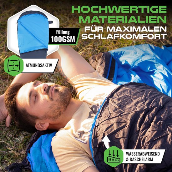 SnelShoppen - Ultralichte Slaapzak voor Winter en Zomer - Mummieslaapzak met Klein Verpakkingsformaat (760 g/1500 g) voor Camping en Outdoor Gebruik — afbeelding 5