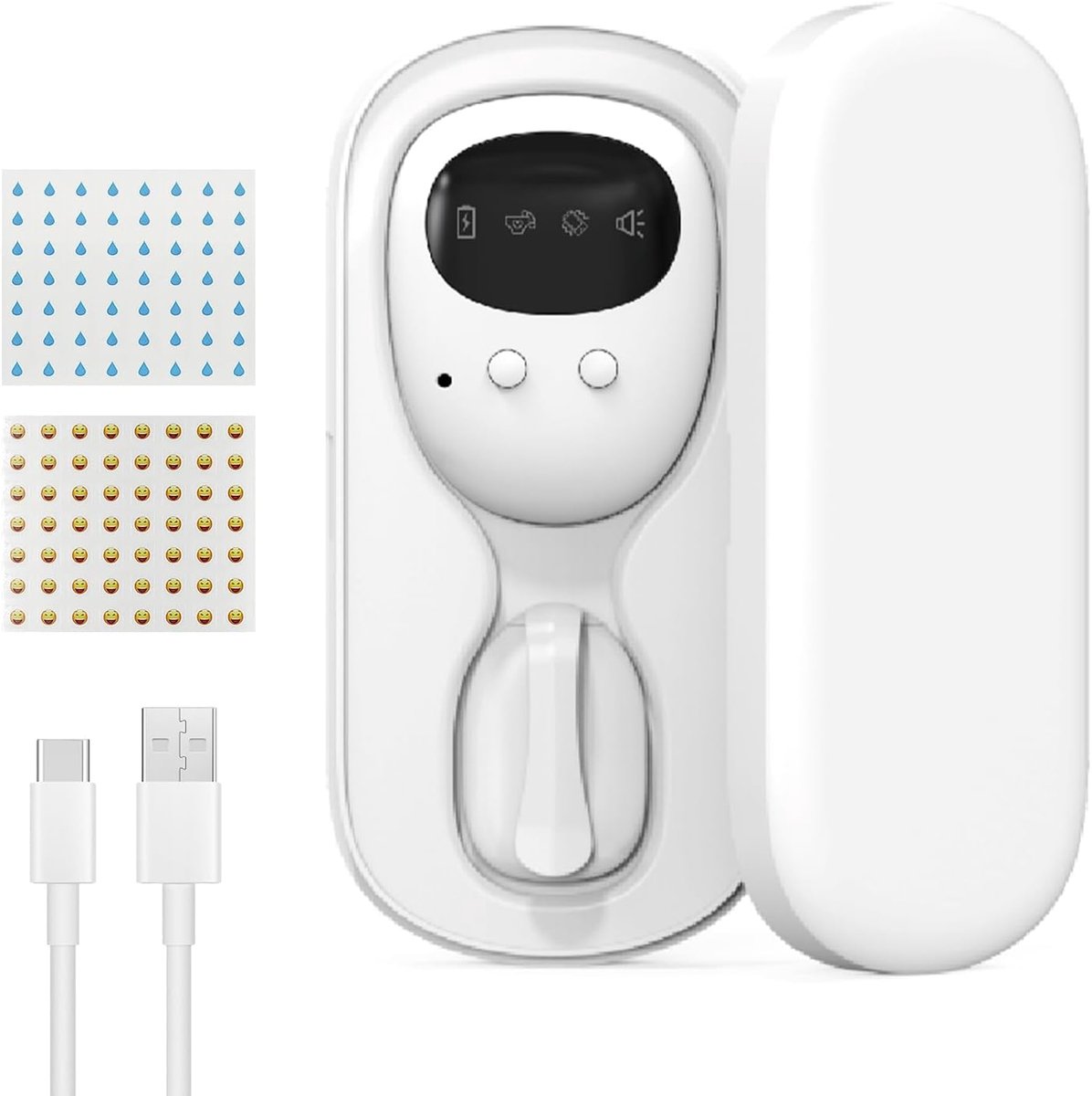 SnelShoppen - Draadloos Plasalarm met 3 Waarschuwingsmodi, Geluid en Trillingen, USB-C Oplaadbaar, Ideaal voor Zindelijkheidstraining Jongens, Meisjes