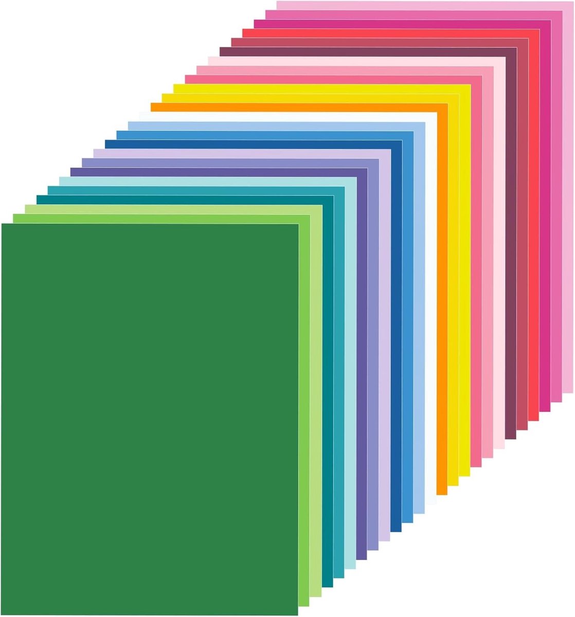 Kleurig A4 Tonpapier 120g - 100 Vellen voor Knutselen, Origami en Printen in 25 Kleuren