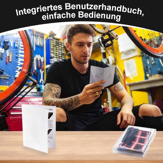Fietsband Reparatiekit - Lekke Band Set - Onderweg Repareren - Compleet met Bandenlichters - Compacte Koffer - Niet gespecificeerd — afbeelding 5