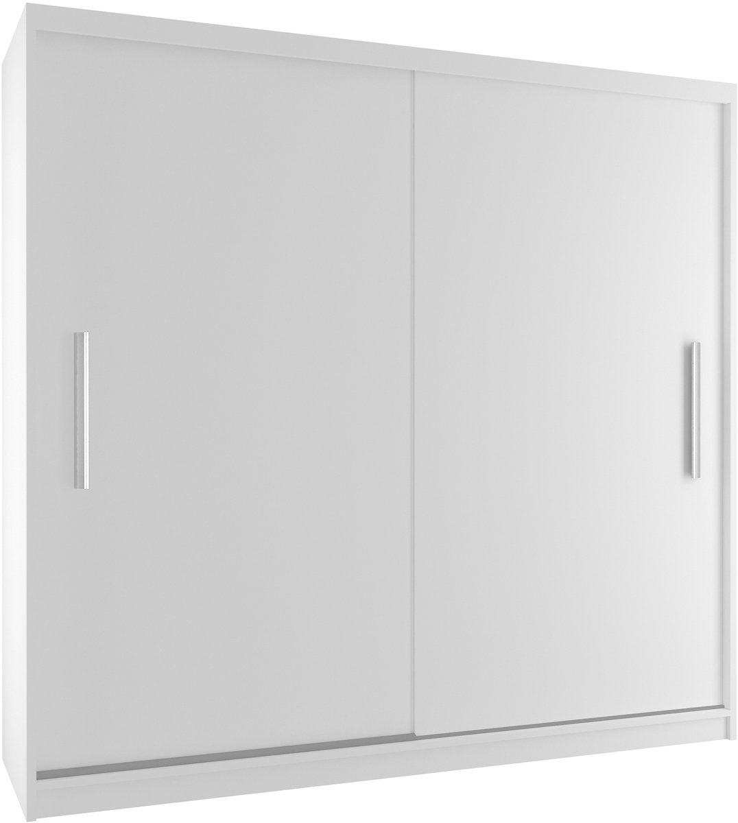 BELINI Verona SI Schuifdeurkast 200 cm Wit Mat - Garderobekast met Lades - Comfort Line Slaapkamerkast