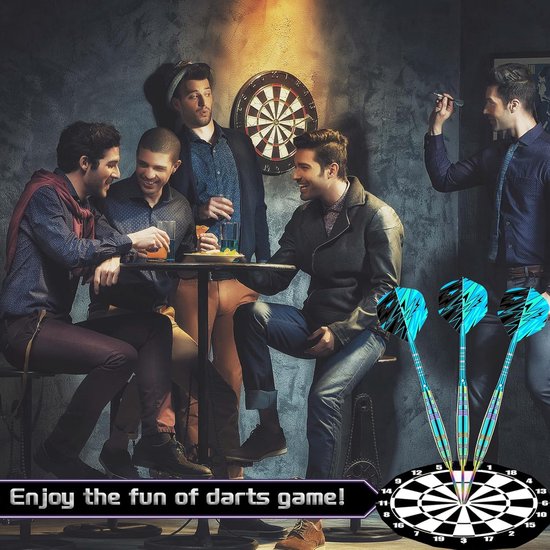SnelShoppen - Professionele Dart Darts met Metalen Punt 23g, Premium Steel Tip Darts Set, 3 Aluminium Schachten, Ideaal voor Feest en Spelletjes van Snelshoppen — afbeelding 2