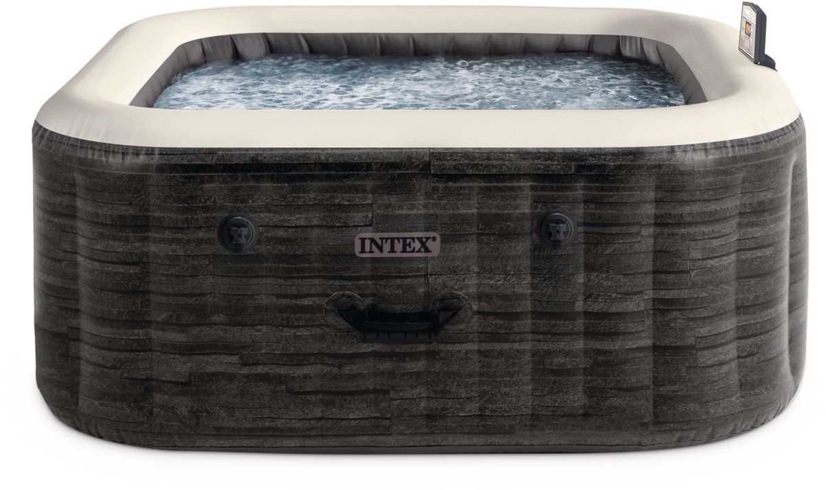 Intex PureSpa Greystone Deluxe opblaasbare spa - 4 personen - 175 x 175 x 71 cm - Wifi