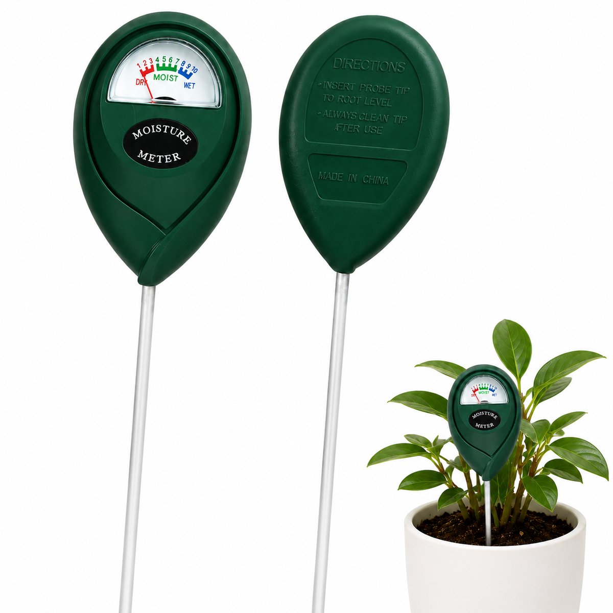 Vochtmeter Planten - Bodemvochtmeter - Voor Tuin - Groen