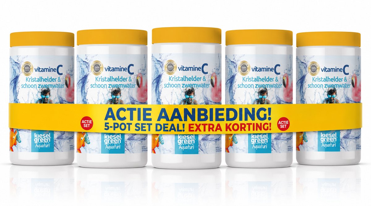Kieselgreen Zwembad Vitamine C 5 kg Waterbehandeling Neutraliseert chlooramine Helder zwembadwater