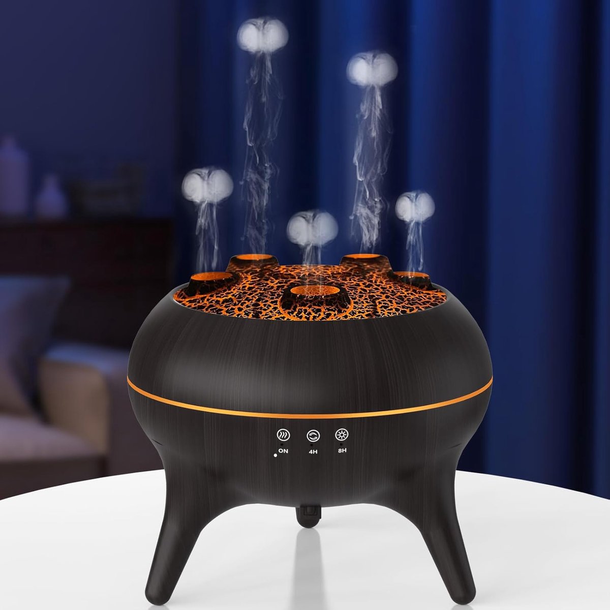 SnelShoppen - Aroma diffuser 250 ml luchtbevochtiger slaapkamer met 2 spuitpatronen geuroliën, luchtdiffuser met 7 kleuren LED licht en timerfunctie v