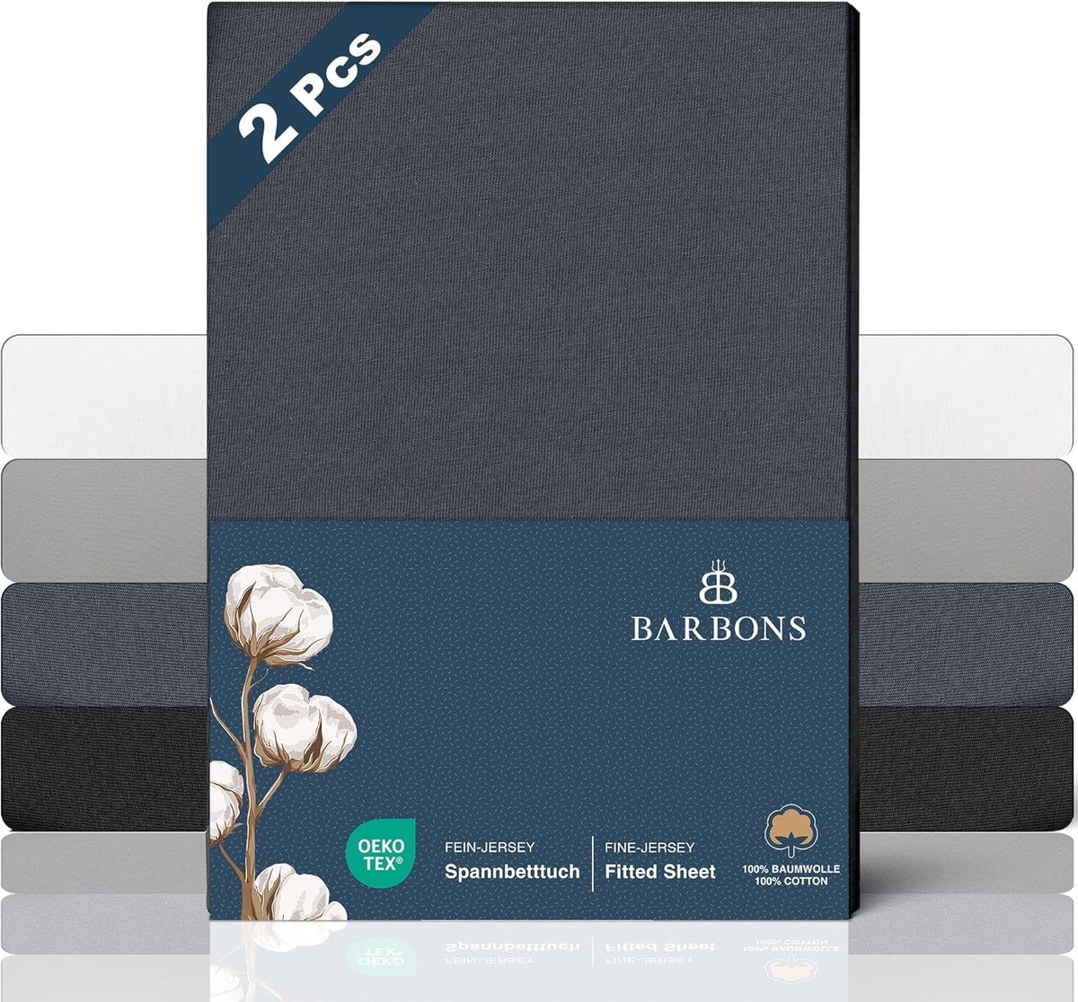 SnelShoppen - Hoeslaken 90 x 200 cm, 100% Katoen, Oeko-Tex-gecertificeerd, Jersey Beddengoed voor Boxspringbed en Dikke Matrassen tot 27 cm, Aubergine