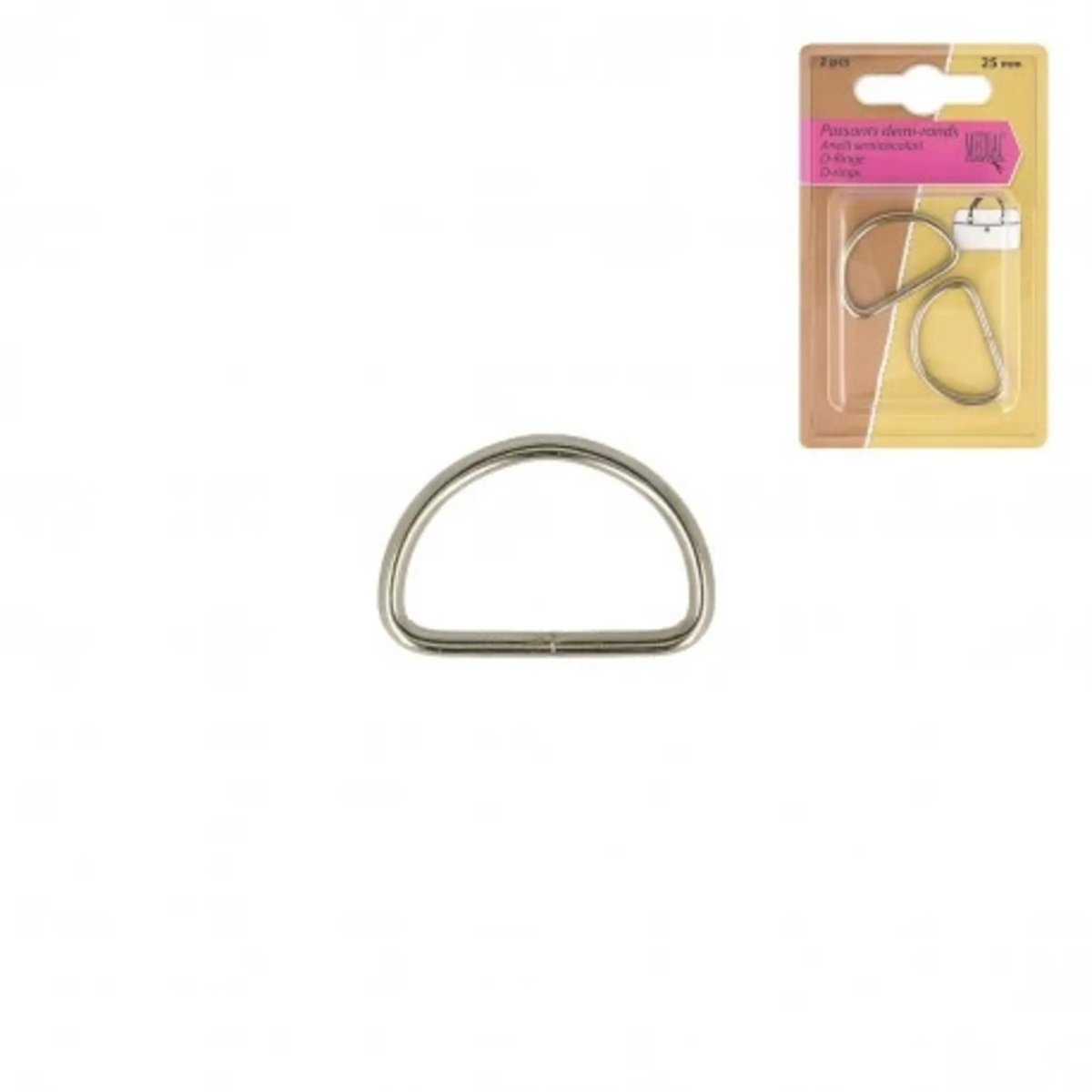 Mediac D ringen 25 mm 2 stuks zilver