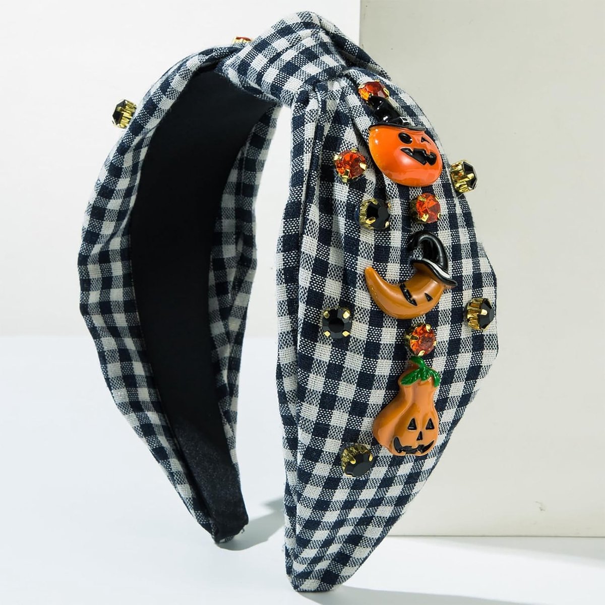 Stijlvolle Halloween Haarbanden voor Vrouwen, Knotted Pompoenontwerpen, Non-Slip Modieuze Accessoires voor Feestjes en Kostuums