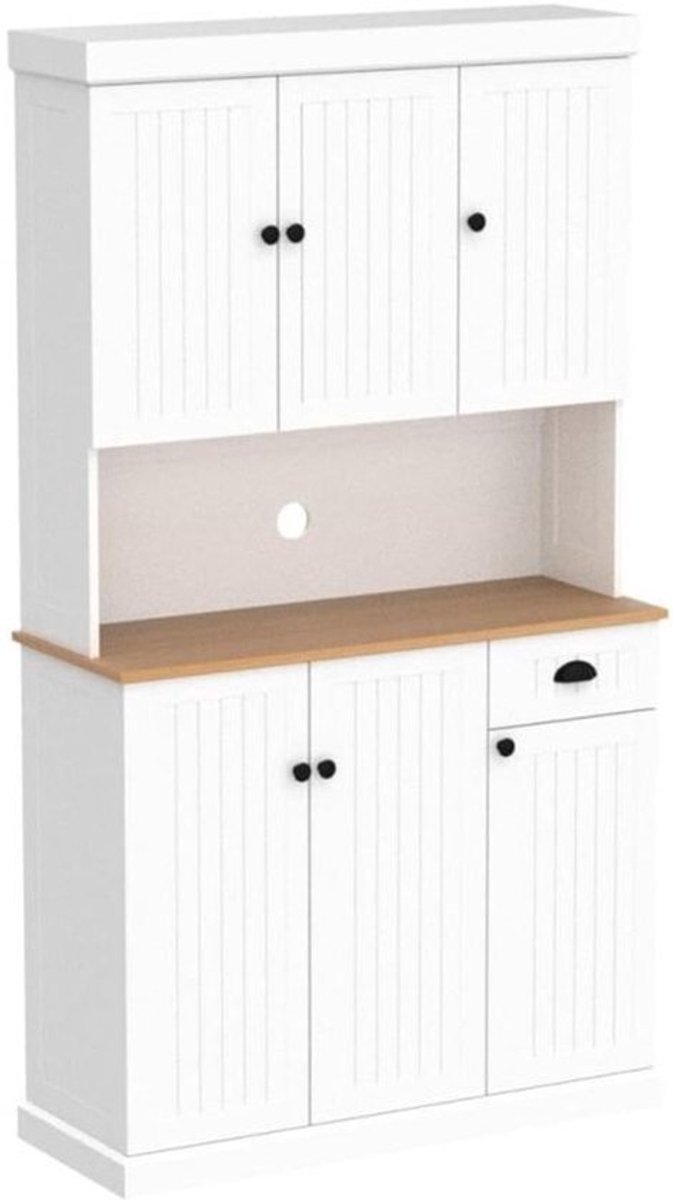 Keukenkast – Kast – Opbergkast – Buffetkast – Voorraadkast – Wit Vintage – Vrijstaand – Ve