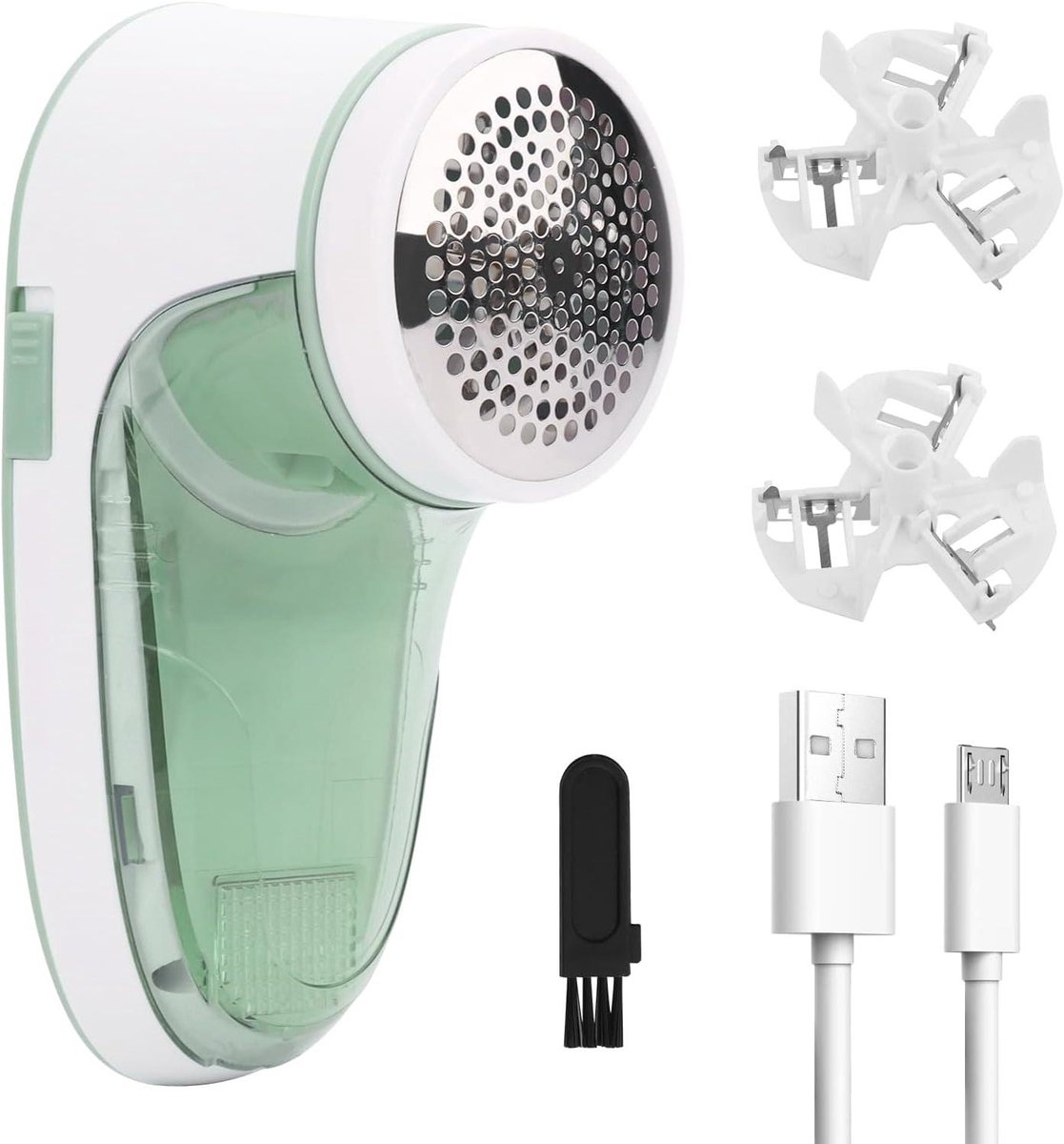 Pluisscheerapparaat - Kledingverzorging - Stoffen Opfrissen - Krachtige Roterende Messen - USB Oplaadbaar - Groen