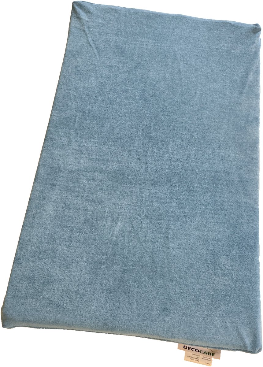 DecoCare Hielwigkussen Hoes - 75x48x2-10 cm - Badstof Nicky blauw