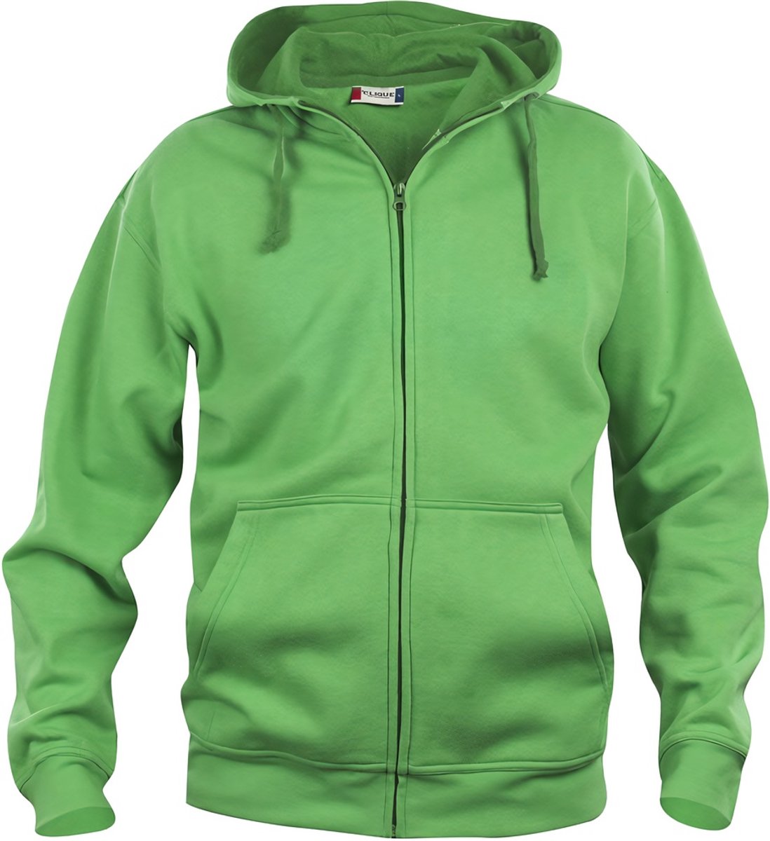 Basic hoody full zip grasgroen xs