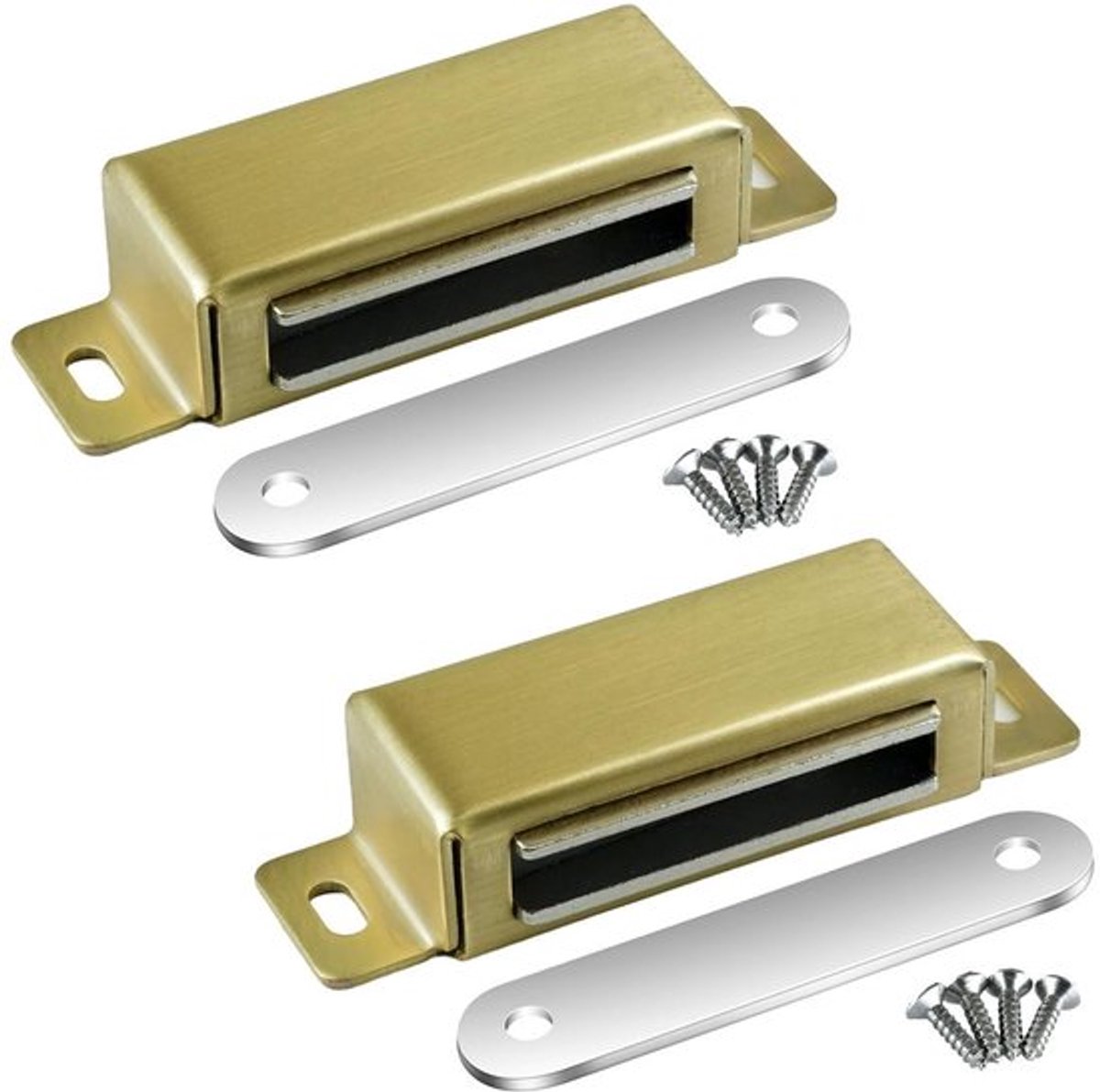 Magneetsnapper 30 kg trekkracht - Deurmagneet - Magneetsluiting - Roestvrij staal - Kogelsnapper - Compact design - 2 stuks - Deursluiting