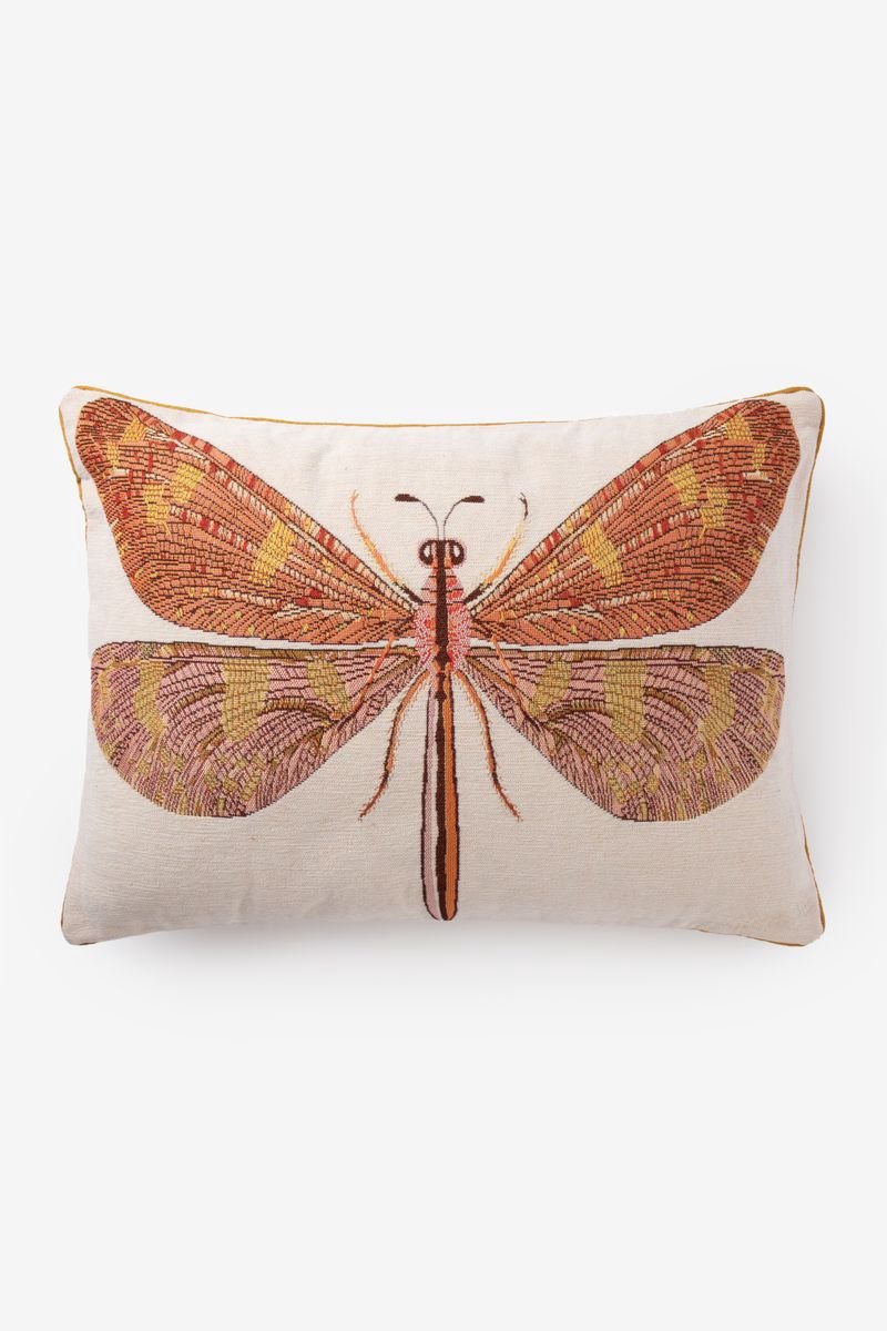 Sissy-Boy - Oranje jacquard kussen dragonfly