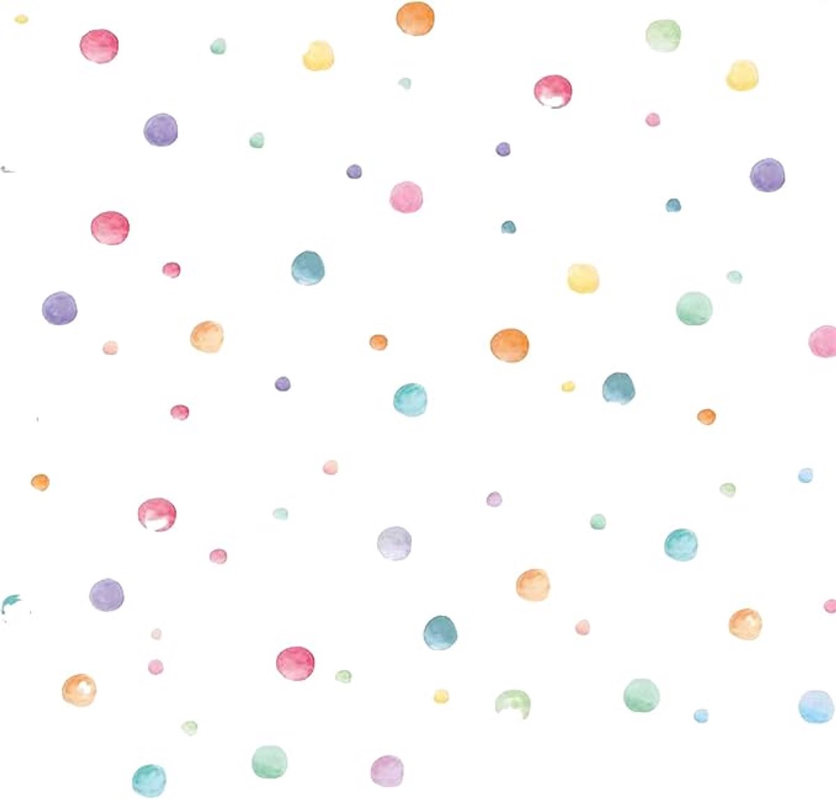 148 stuks muurstickers voor kinderen, stippenmuurstickers, decoratie voor kinderkamer, slaapkamer, aquarel, gestippeld, multi