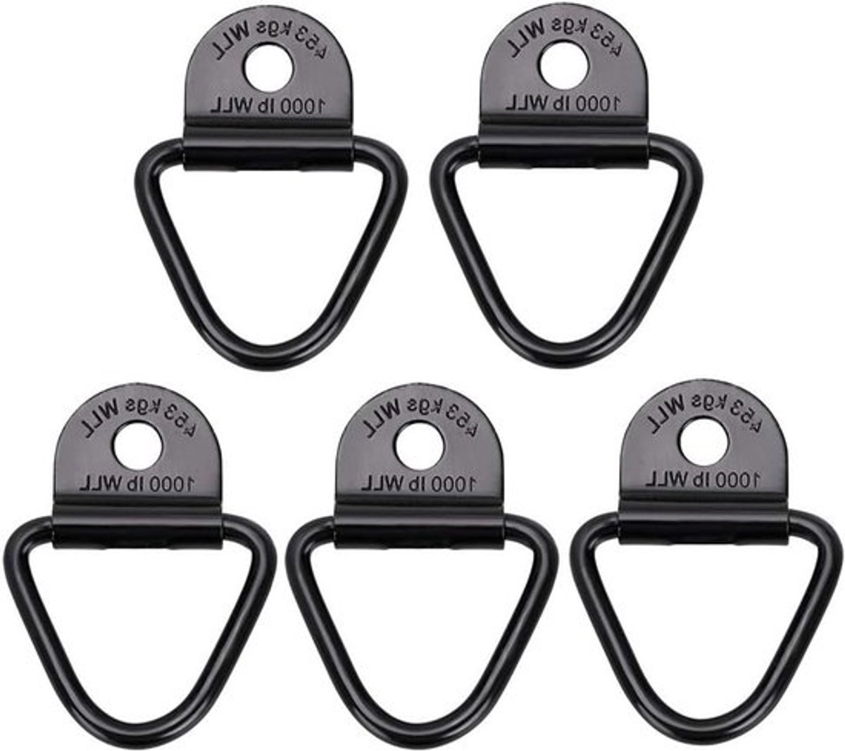 Zware V-ring spananker - Sjorringen voor aanhangwagens, vrachtwagens en bestelwagens - Laadanker voor laadbak - 5 stuks