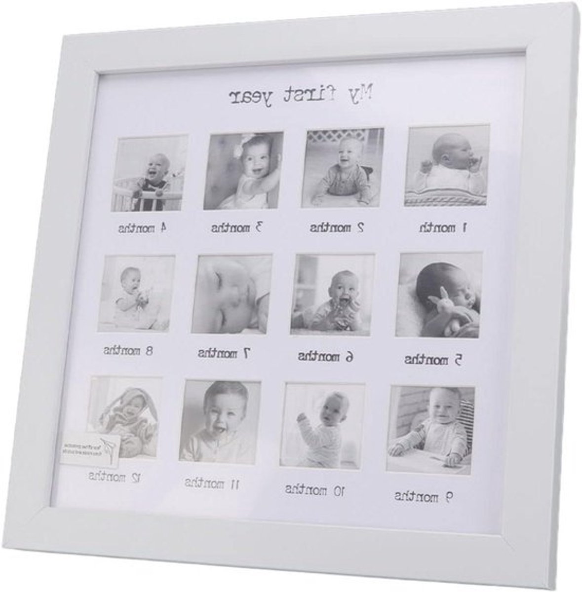 Fotolijst voor het Eerste Jaar van je Baby - Herinneringsframes voor Groei - Uniek Memory Booklijst - Baby Fotoalbum