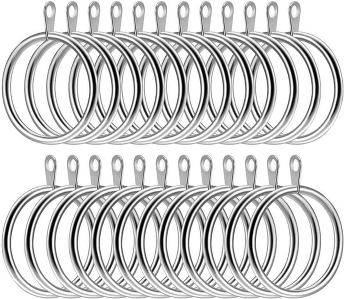Gordijnringen Metalen 20 Stuks - Gordijn Ringen 45mm - Gordijn Haken - Gordijn Runners - Gordijn Glijders - Geschikt Voor Draperen - Gordijnhaken