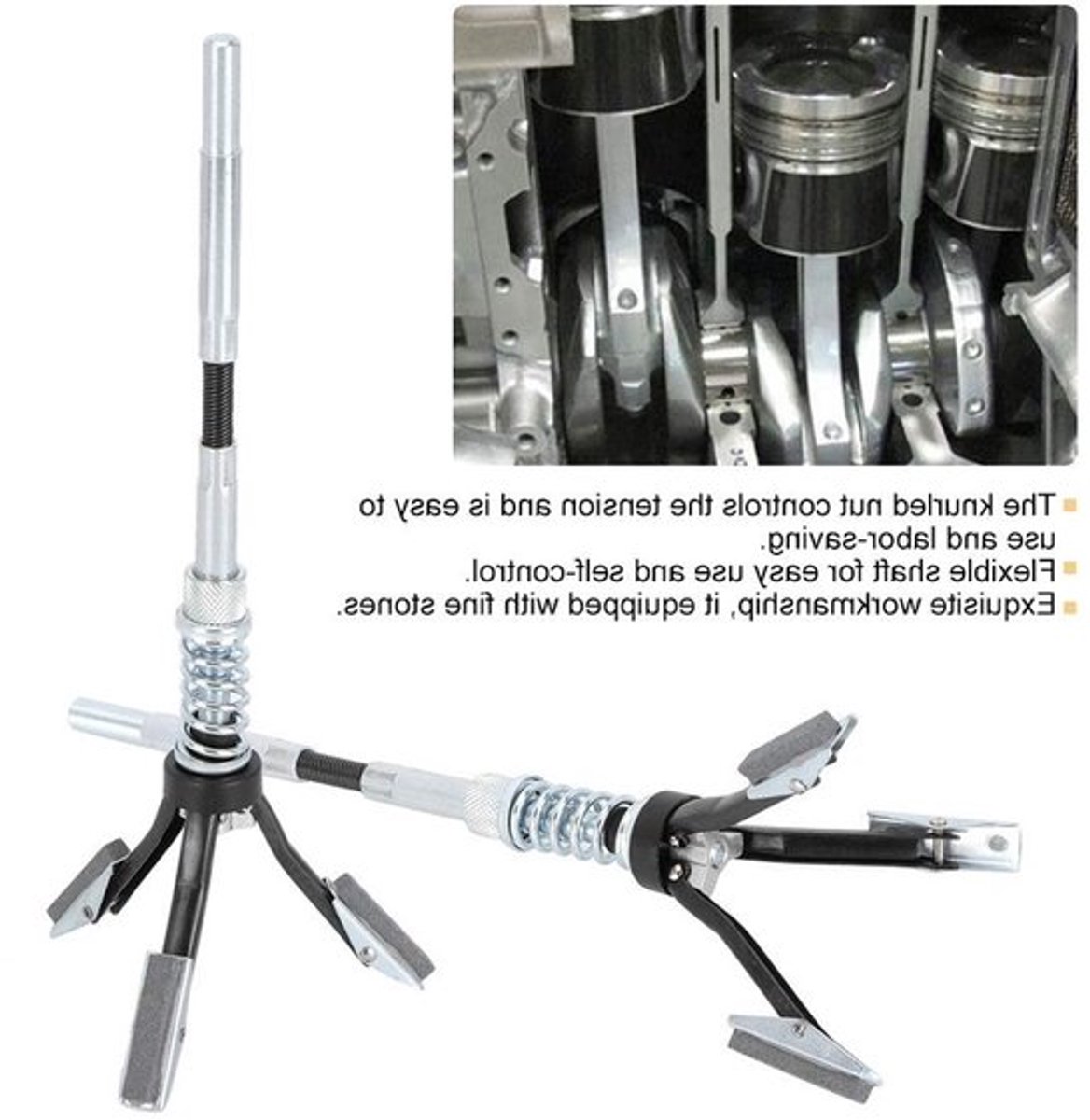 Verstelbare Cilinder Honing Tool voor Motoren, 19-64mm, Staal, Piston Polijstset voor Auto, Vrachtwagen en Tractor