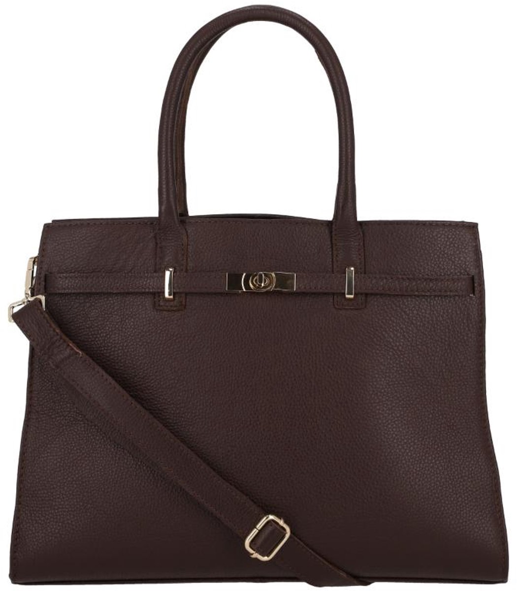 DSTRCT Floater Field Dames laptoptas - 14 inch - Werktas A4 - Leer - Bruin