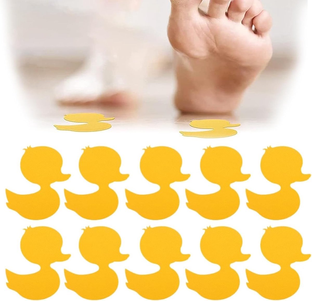 12 Stuks Antislip Badkuip Stickers, Schattige Eendjes Antislip Stickers voor Kinderen, Zelfklevende Badkamer Stickers voor Veiligheid en Comfort