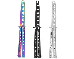 3 Stuks Balisong Trainer voor Beginners, Ideaal voor Flipping Tricks en Oefeningen met Trainingsmessen