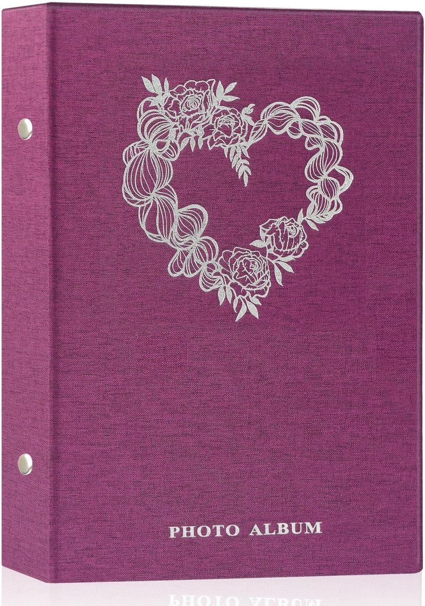 Fotoalbum voor 300 Foto's, 6x4 Inch, Linnen Cover, Ideaal voor Familie en Huwelijksherinneringen, Met Insteekhoezen en Ruimte voor 10 x 15 cm Foto's